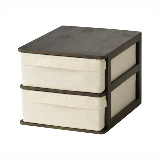Gudee Ree desktop organizer 2-drawers. brown