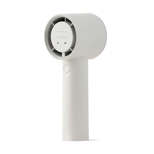 Lumena Fan Pro Jet handheld fan. cream white